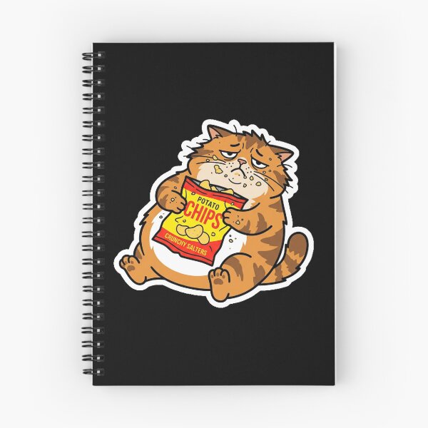 Item preview, Potato Chips Fat Cat Cute Snack Lover Sticker designed and sold by Cat Meme Fund.