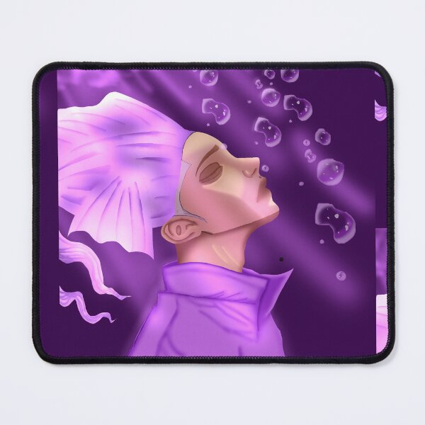 Item preview, Sad hottie Violet Silence – Emotional Purple Anime Boy designed and sold by kerissfantasyart .