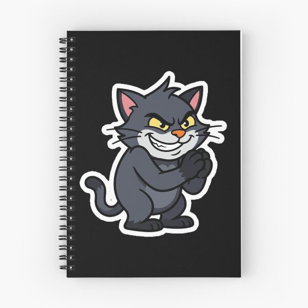 Item preview, Mischievous Black Cat Villain Plotting Sticker designed and sold by Cat Meme Fund.