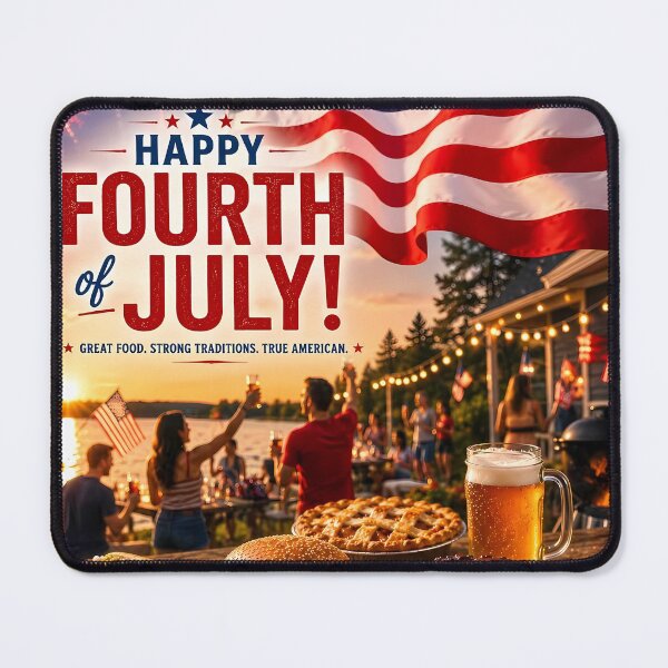 Item preview, 4th of July BBQ Ribs Hot Dog Poster designed and sold by Easternpantry.