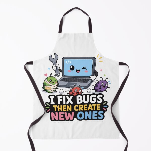 Item preview, I Fix Bugs Then Create New Ones Cute Coder Humor designed and sold by DebugLab.
