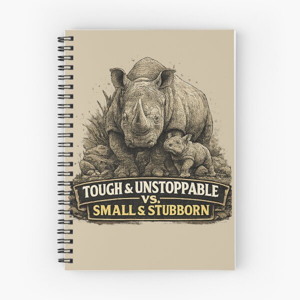 Item preview, Tough and Unstoppable vs Small and Stubborn Rhino Parent Humor designed and sold by planetreynolds.