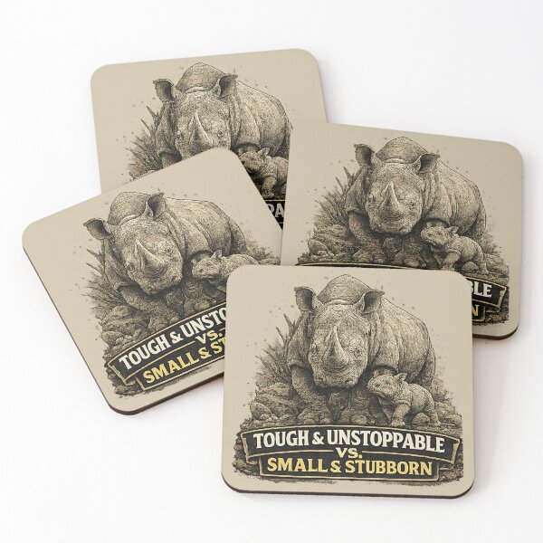 Item preview, Tough and Unstoppable vs Small and Stubborn Rhino Parent Humor designed and sold by planetreynolds.