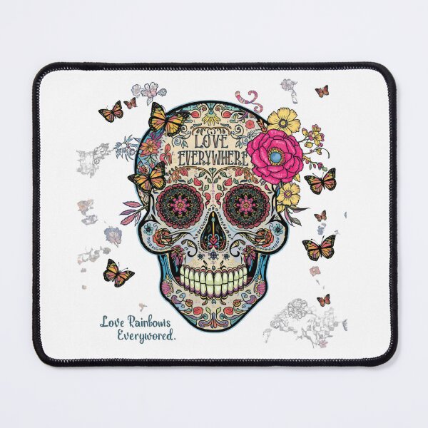 Item preview, Love Blooms Everywhere Floral Sugar Skull LGBTQ Pride T-Shirt designed and sold by Vvmd.