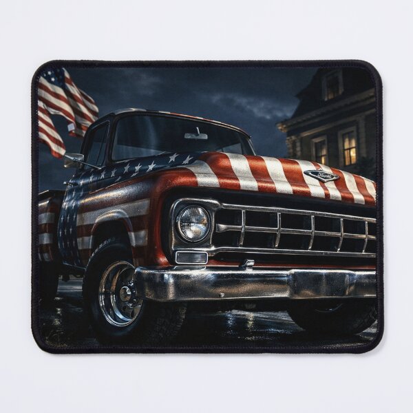 Item preview, USA Old Money – Cinematic night Truck Art Print designed and sold by Ve state official.