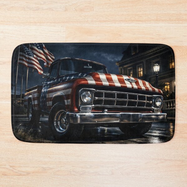 Item preview, USA Old Money – Cinematic night Truck Art Print designed and sold by Ve & Co.