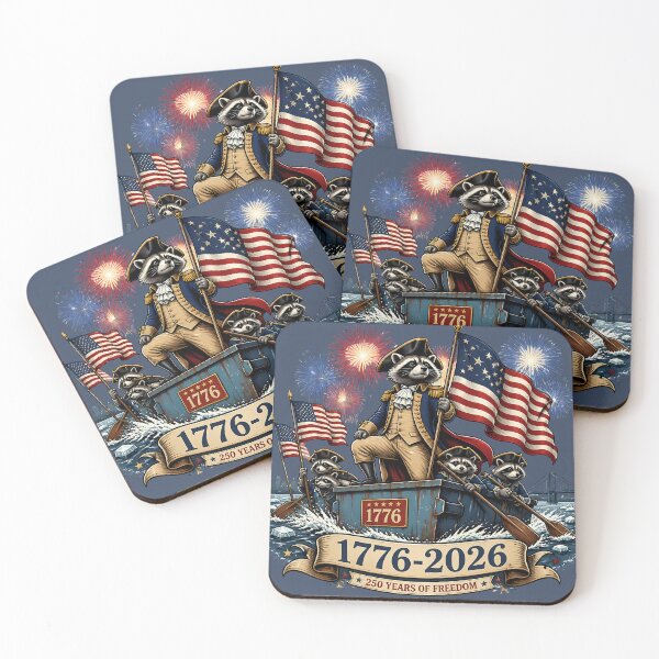 Item preview, GGeorge Washington Raccoon America 250 Patriotic Meme | 1776 2026 Independence Day | Funny July 4th Trash Panda designed and sold by VectorJoy.