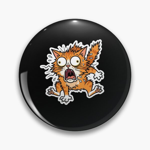 Item preview, Panicking Cat Extreme Anxiety Panic Attack Sticker designed and sold by Cat Meme Fund.