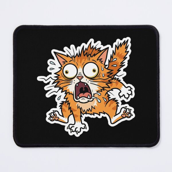 Item preview, Panicking Cat Extreme Anxiety Panic Attack Sticker designed and sold by Cat Meme Fund.