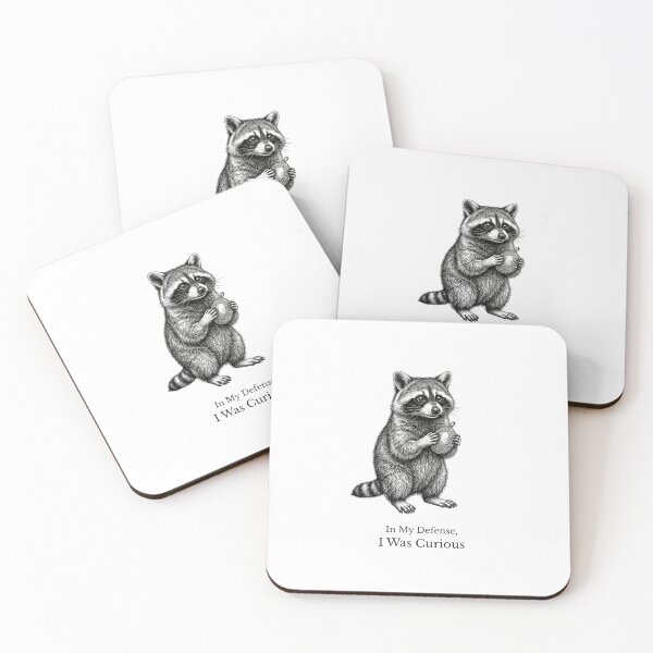 Item preview, RACCOON — In My Defense, I Was Curious designed and sold by lazydogonline.