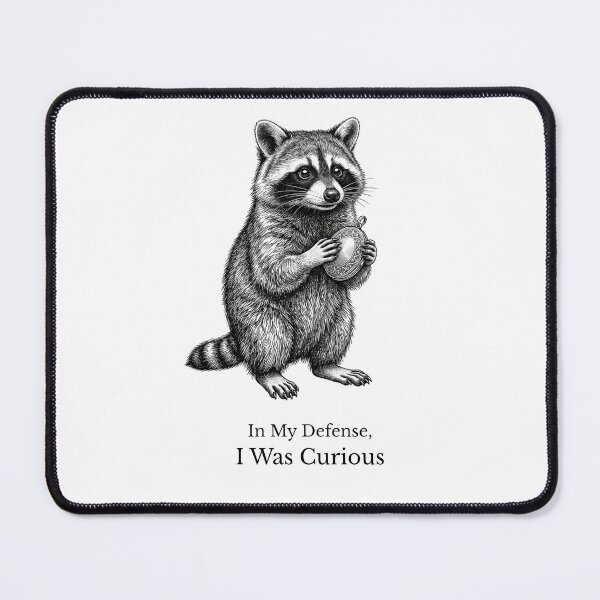 Item preview, RACCOON — In My Defense, I Was Curious designed and sold by lazydogonline.
