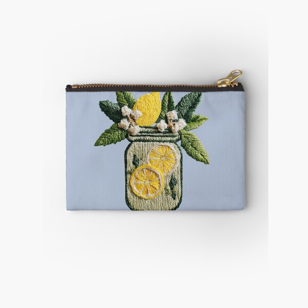 Item preview, Rustic Lemon Mason Jar Embroidery Patch  designed and sold by MegaNovaArt.