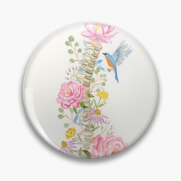 Item preview, Back Surgery Healing Floral Spine with Bluebird Greeting Card designed and sold by daphsam.