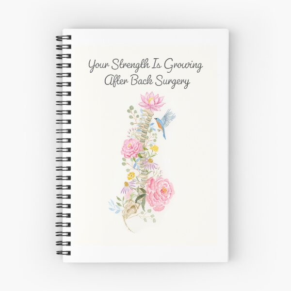 Item preview, Back Surgery Healing Floral Spine with Bluebird Greeting Card designed and sold by daphsam.