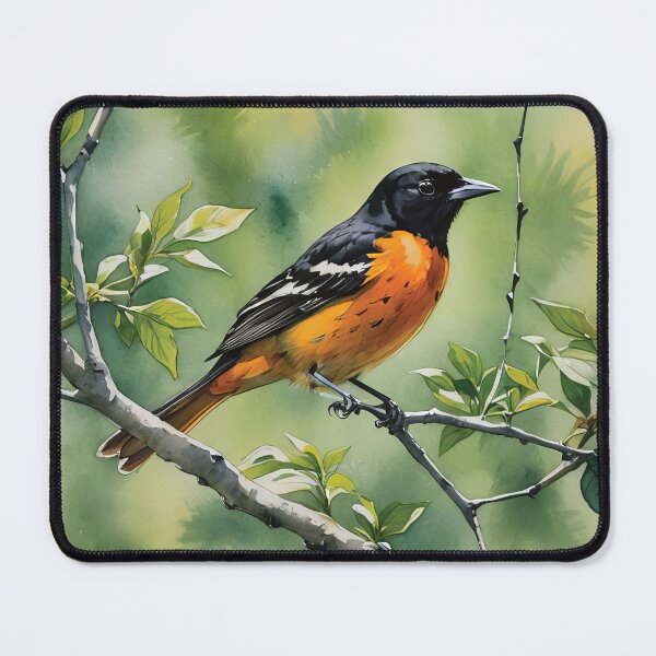 Item preview, Baltimore Oriole Watercolor Wildlife Bird Art designed and sold by MaverlyShop.