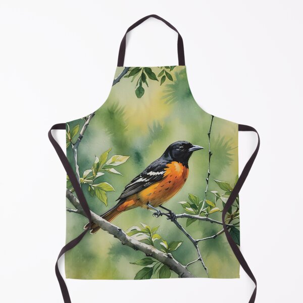 Item preview, Baltimore Oriole Watercolor Wildlife Bird Art designed and sold by MaverlyShop.