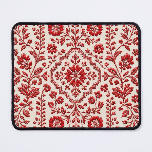 Item preview, Traditional Red Tatreez Floral Pattern Palestine Embroidery designed and sold by BrainCurves.