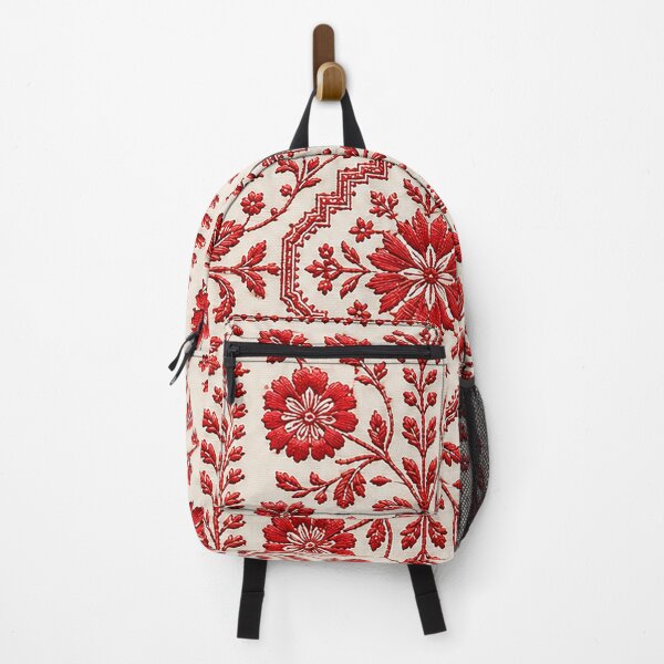 Item preview, Traditional Red Tatreez Floral Pattern Palestine Embroidery designed and sold by BrainCurves.