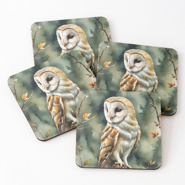 Item preview, Barn Owl Watercolor Wildlife Bird Art designed and sold by MaverlyShop.