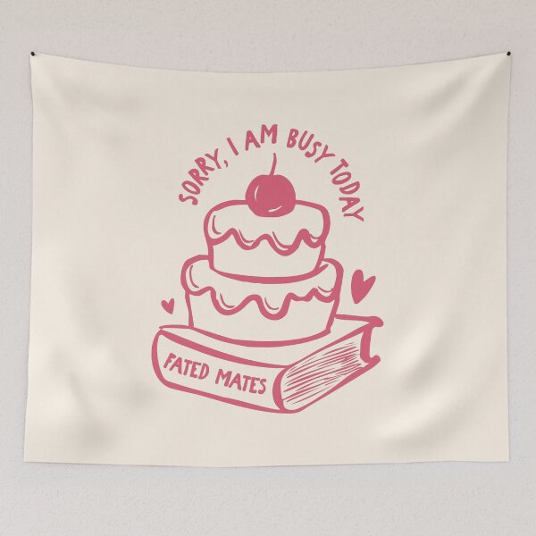 Item preview, Sorry I Am Busy Today - Bookish Cake designed and sold by soheedesigns.