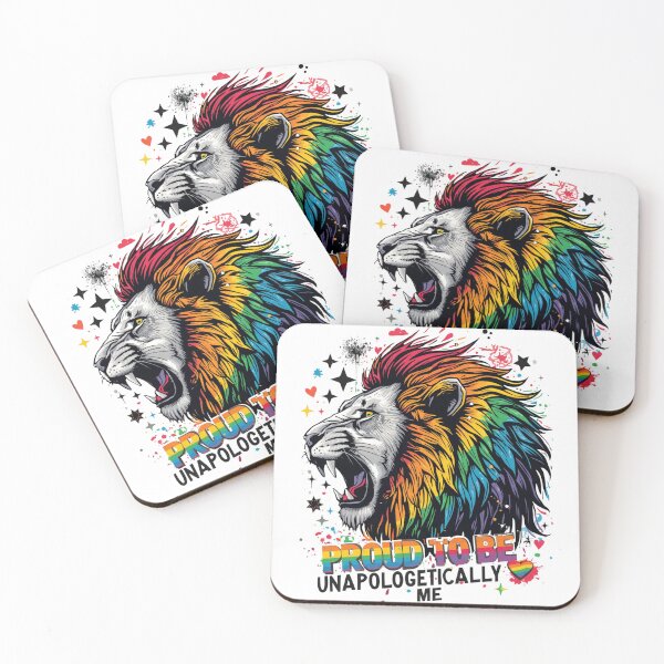 Item preview, Proud To Be Unapologetically Me Rainbow Lion LGBTQ Pride T-Shirt designed and sold by Vvmd.