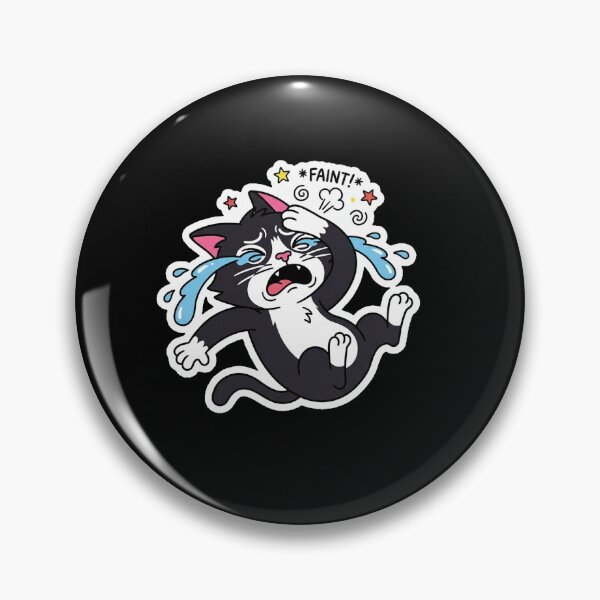 Item preview, Dramatic Overreacting Faint Cat Funny Sticker designed and sold by Cat Meme Fund.