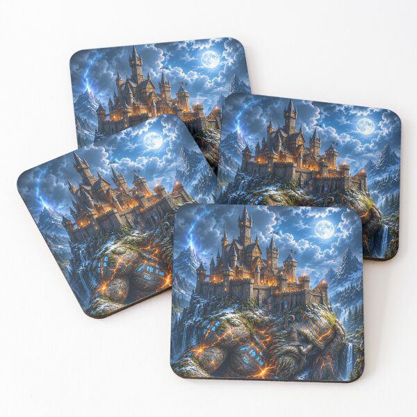Item preview, Ancient Stone Titan Kingdom | Rune Guardian Castle Fantasy Art designed and sold by DrakariArt.