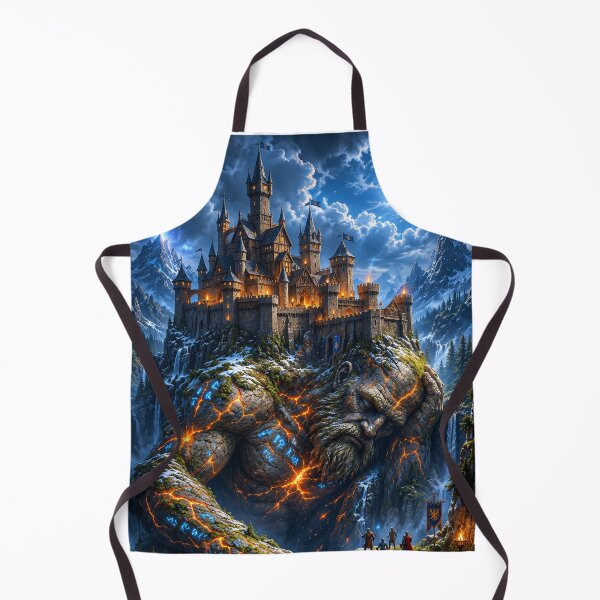 Item preview, Ancient Stone Titan Kingdom | Rune Guardian Castle Fantasy Art designed and sold by DrakariArt.
