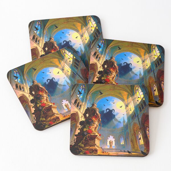 Item preview, Dark Gothic Art &amp; Fine Art Prints (1:1 Square Posters) designed and sold by Cyber-ART-Studio.