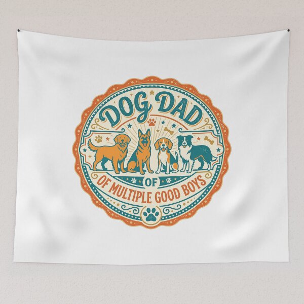 Item preview, Multi Dog Dad Shirt | Father of Multiple Dogs Gift - Dog Dad 3+ Dogs designed and sold by Osmose-Studio.