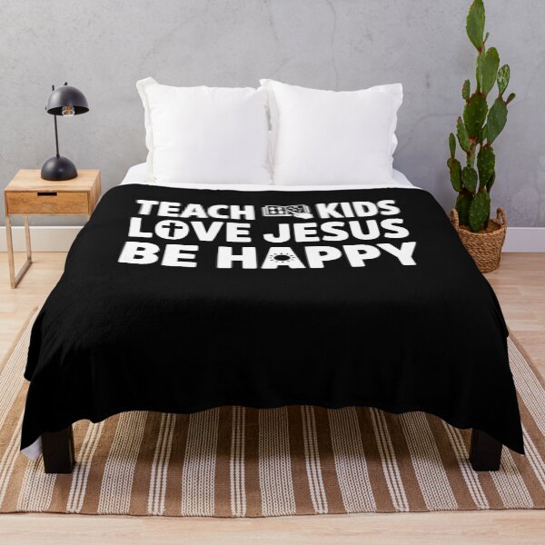 Item preview, Teach Kids Love Jesus Be Happy Sunday School Teacher designed and sold by GCFULLA.