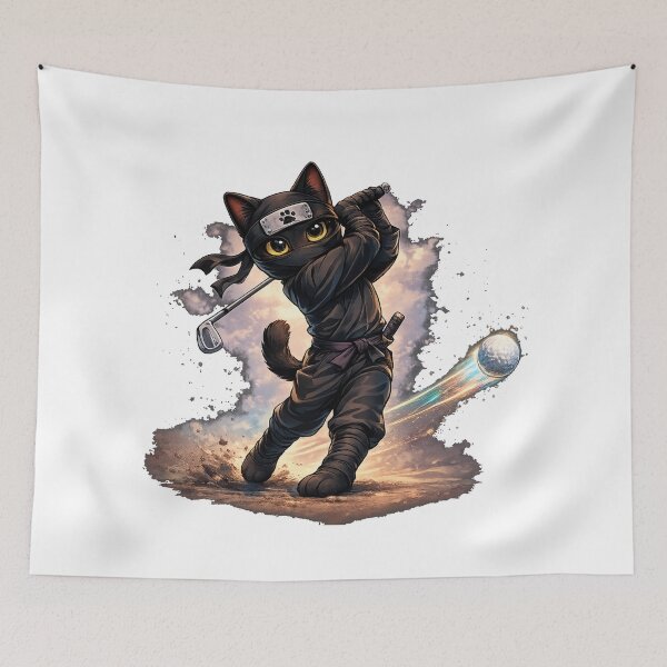 Item preview, Silent Swing, Perfect Shot-Ninja Cat: Hole in One designed and sold by missprint57.