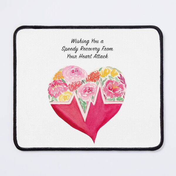 Item preview, Speedy Recovery from Heart Attack with Heart filled with Flowers Greeting Card designed and sold by daphsam.
