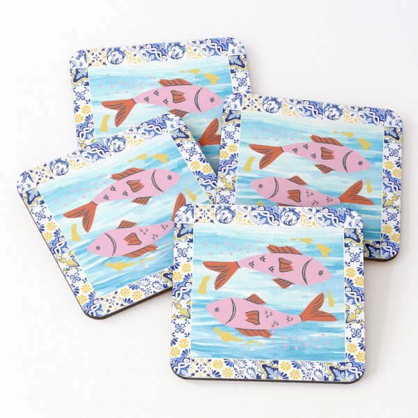 Item preview, Portuguese Sardines & Ceramic Tile Pattern – Coastal Fish Illustration designed and sold by NightSpell.