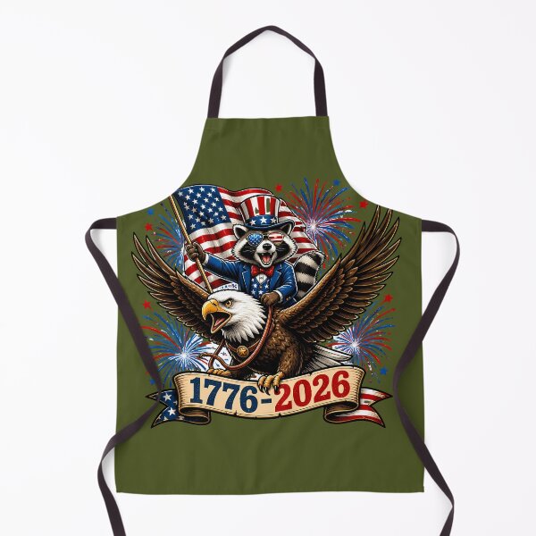 Item preview, Bald Eagle Riding Raccoon America 250 Patriotic Design | 1776 2026 Independence Day | Funny July 4th Freedom Express designed and sold by VectorJoy.