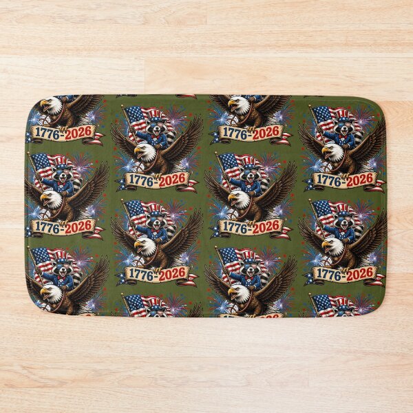 Item preview, Bald Eagle Riding Raccoon America 250 Patriotic Design | 1776 2026 Independence Day | Funny  July 4th Freedom Express designed and sold by VectorJoy.