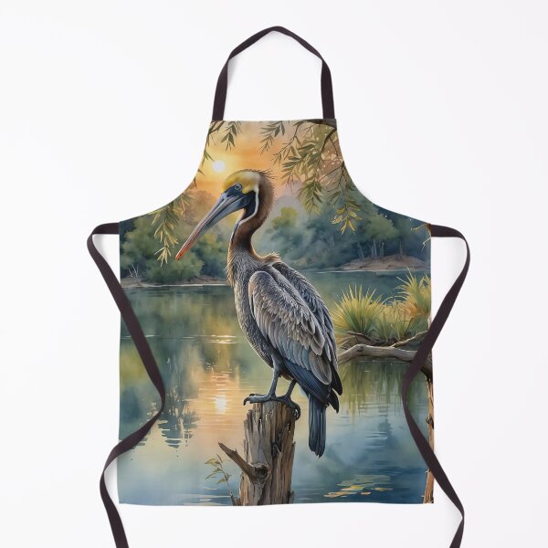 Item preview, Brown Pelican Watercolor Wildlife Bird Art designed and sold by MaverlyShop.