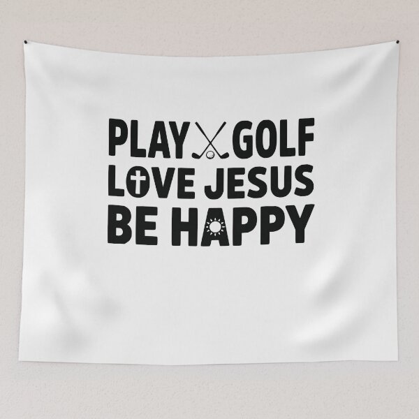 Item preview, Play Golf Love Jesus Be Happy Christian Golfer designed and sold by GCFULLA.