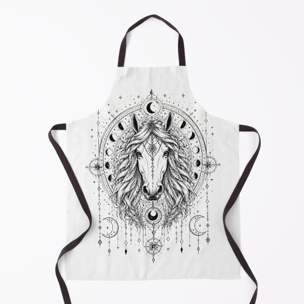 Item preview, Celestial Horse Mandala Line Art | Moon Phases, Sacred Geometry & Spiritual Strength designed and sold by suryabumblee.