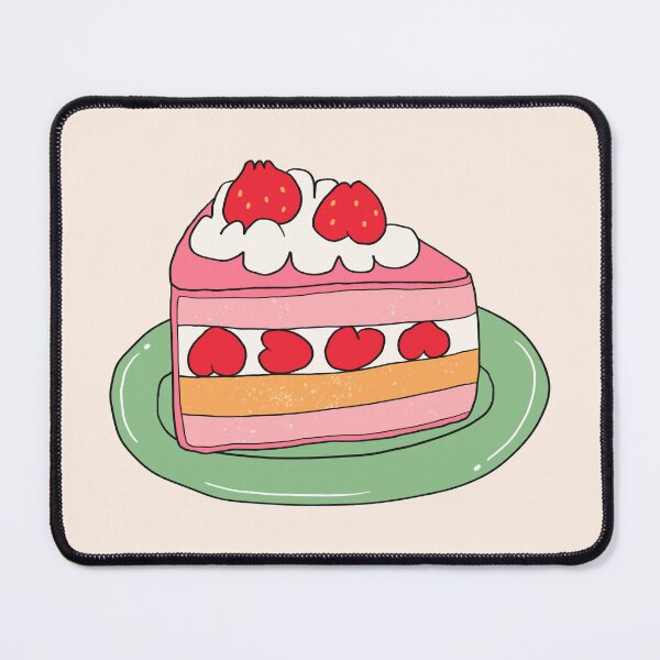 Item preview, Slice of Strawberry and Vanilla Layered Cake (Creme) designed and sold by yellowflowerhut.