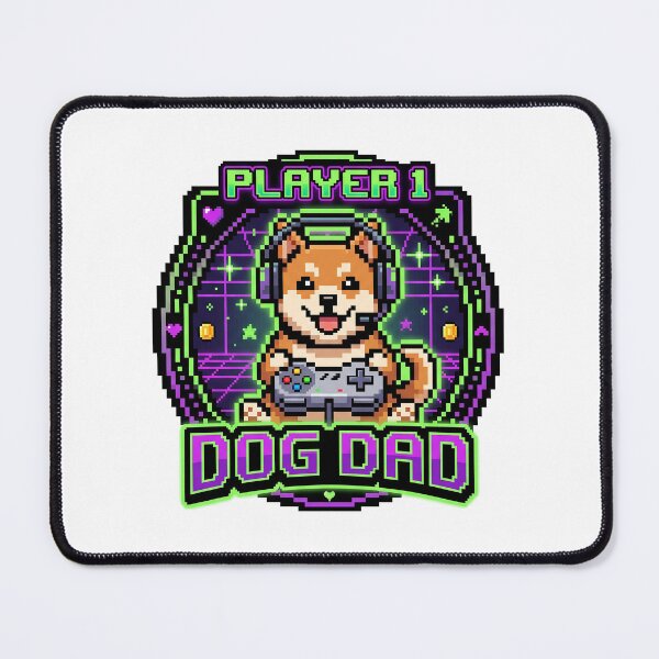 Item preview, Gamer Dog Dad Shirt | Gaming Father Gift - Player 1 Dog Dad Controller designed and sold by Osmose-Studio.