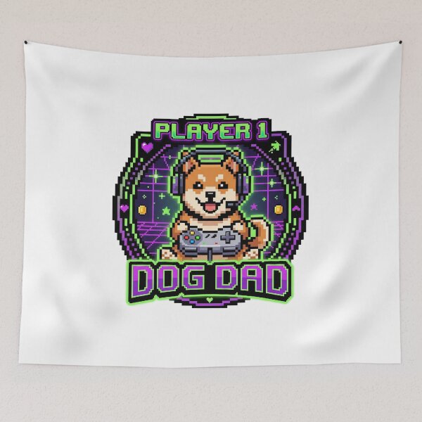 Item preview, Gamer Dog Dad Shirt | Gaming Father Gift - Player 1 Dog Dad Controller designed and sold by Osmose-Studio.