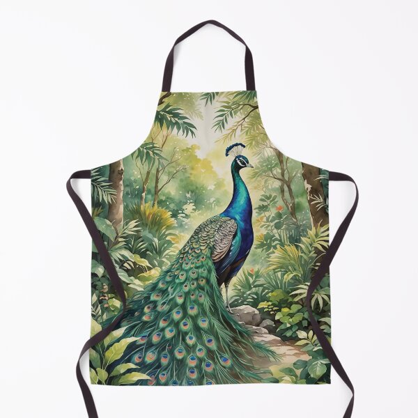 Item preview, Peacock Watercolor Wildlife Bird Art designed and sold by MaverlyShop.