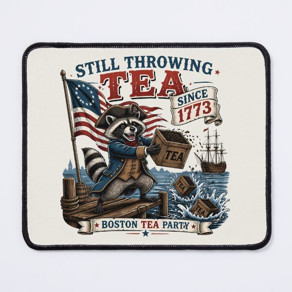 Item preview, Tea Party Raccoon America 250 Patriotic Meme | 1773 Boston Tea Party | 1776 2026 Independence Day July 4th designed and sold by VectorJoy.