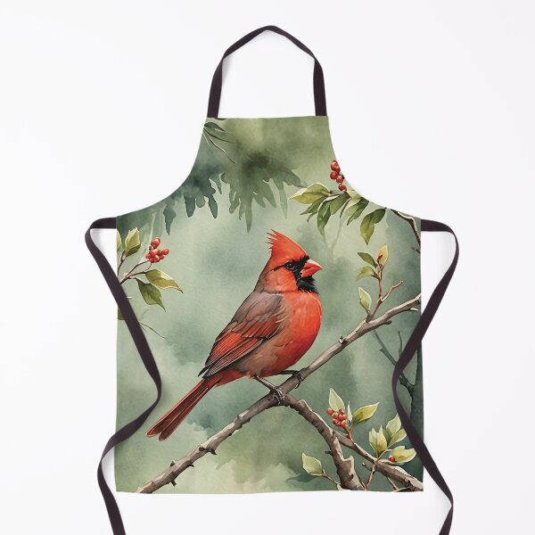 Item preview, Northern Cardinal Watercolor Wildlife Bird Art designed and sold by MaverlyShop.