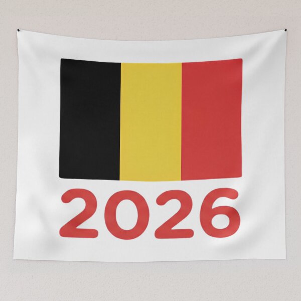 Item preview, Belgium Flag 2026 Fan Shirts, Stickers, Tapestry, Mugs | Belgium Football Supporter Design designed and sold by 21 Tulips.