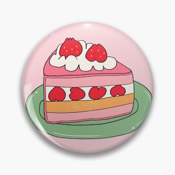 Item preview, Slice of Strawberry and Vanilla Layered Cake (Pink) designed and sold by yellowflowerhut.