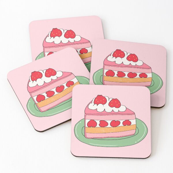 Item preview, Slice of Strawberry and Vanilla Layered Cake (Pink) designed and sold by yellowflowerhut.