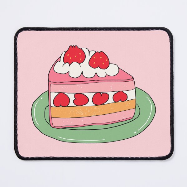 Item preview, Slice of Strawberry and Vanilla Layered Cake (Pink) designed and sold by yellowflowerhut.