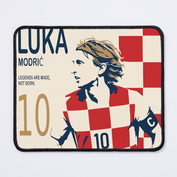 Item preview, Luka Modrić Croatia Football Print, Number 10 Soccer Legend Art designed and sold by Studio pod Burom.
